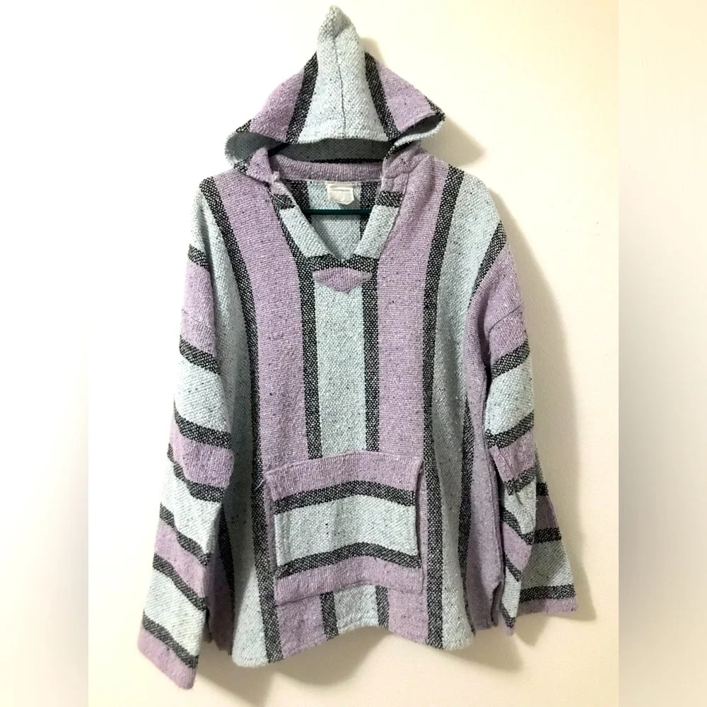 Señor Lopez Vintage 90’s Women’s Striped Pull Over Beach Hoodie